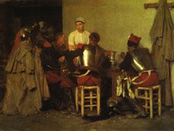 Guillaume Regamey Cuirassiers at the Tavern oil painting image